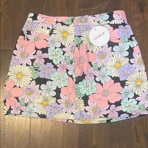 Storia Pastel Floral Mini Skirt